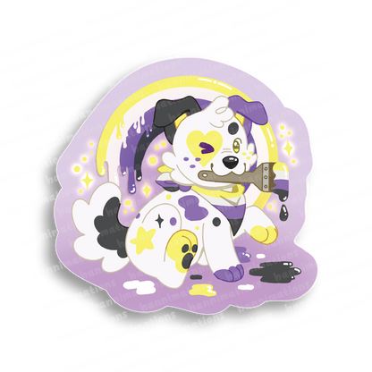 doodles paint your pride 3" vinyl sticker