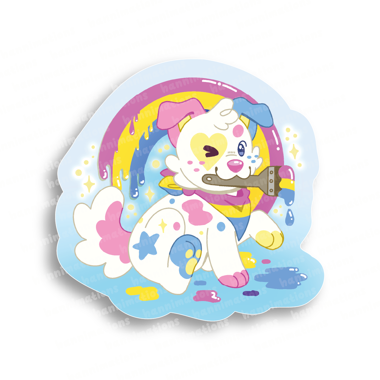 doodles paint your pride 3" vinyl sticker