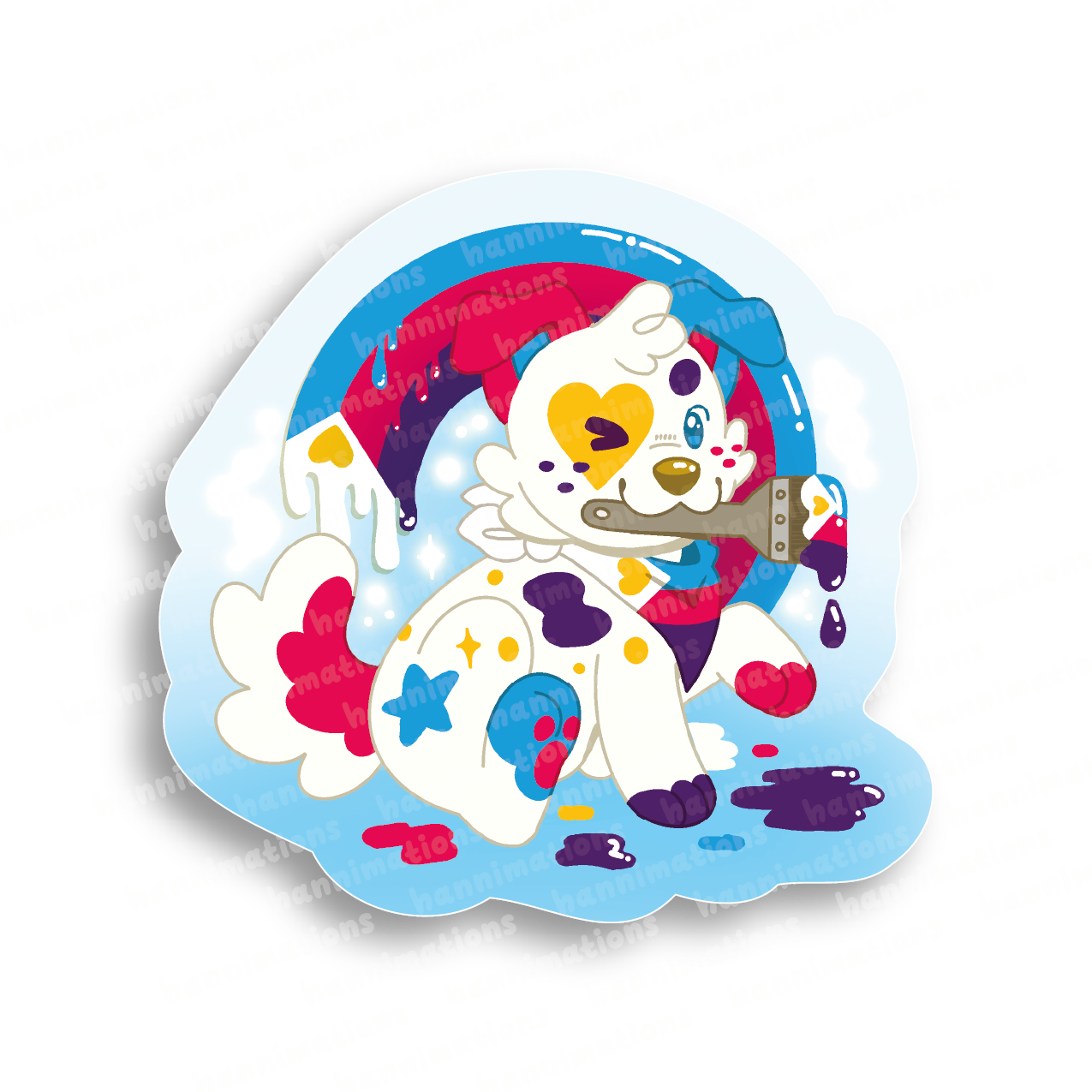 doodles paint your pride 3" vinyl sticker