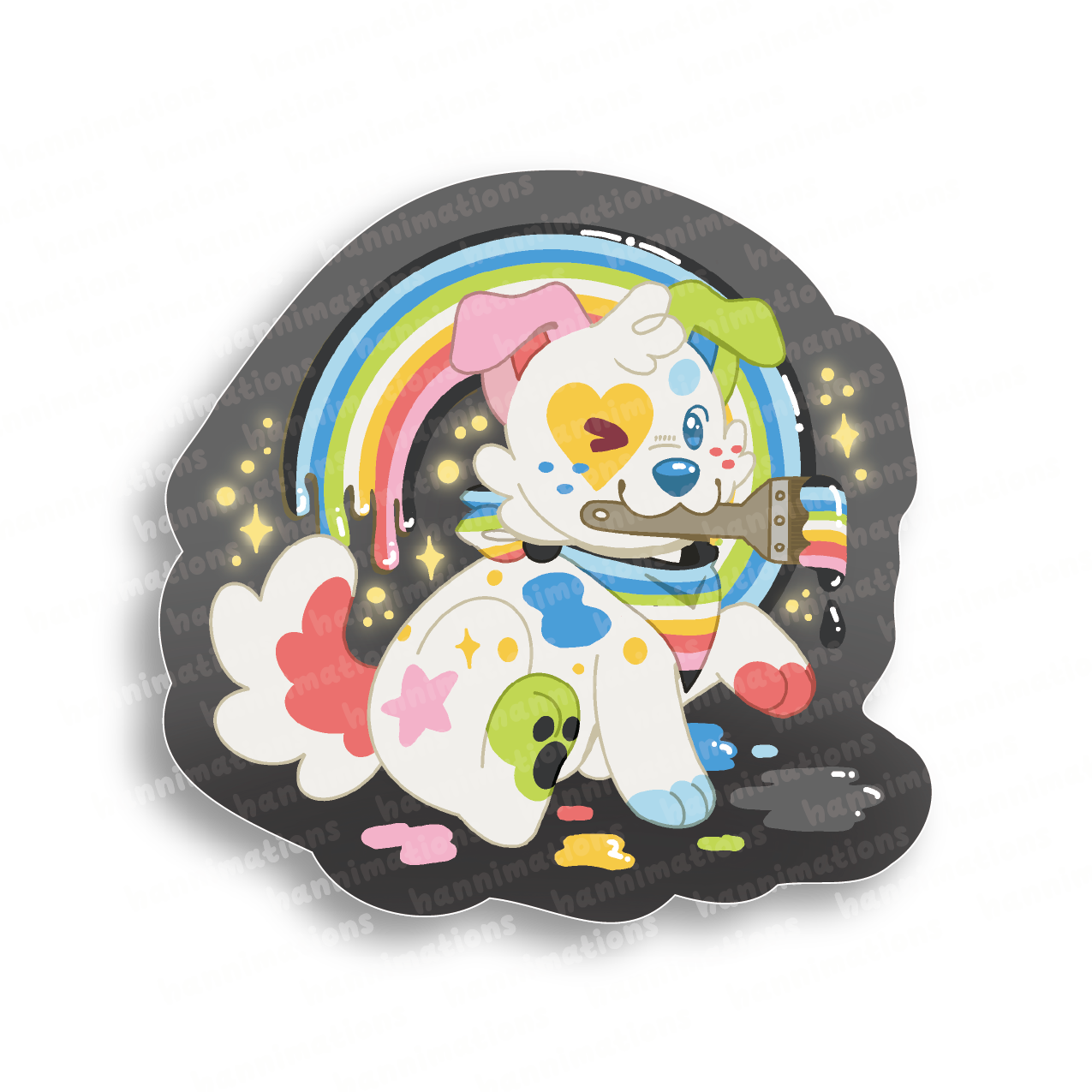 doodles paint your pride 3" vinyl sticker
