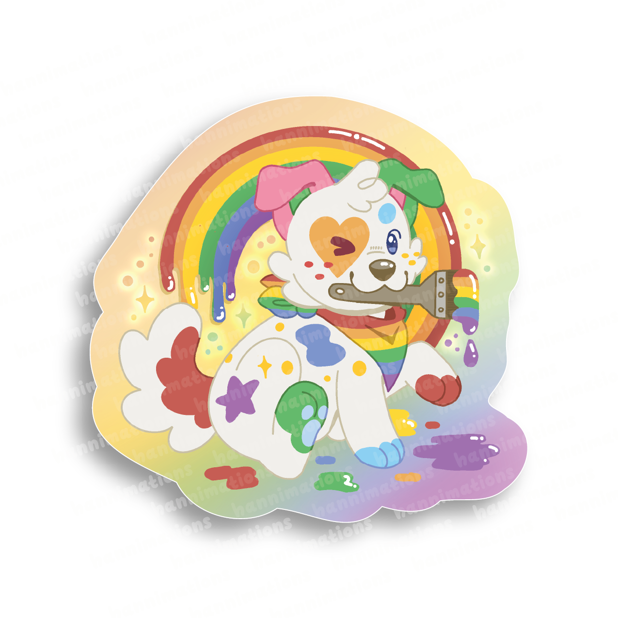 doodles paint your pride 3" vinyl sticker