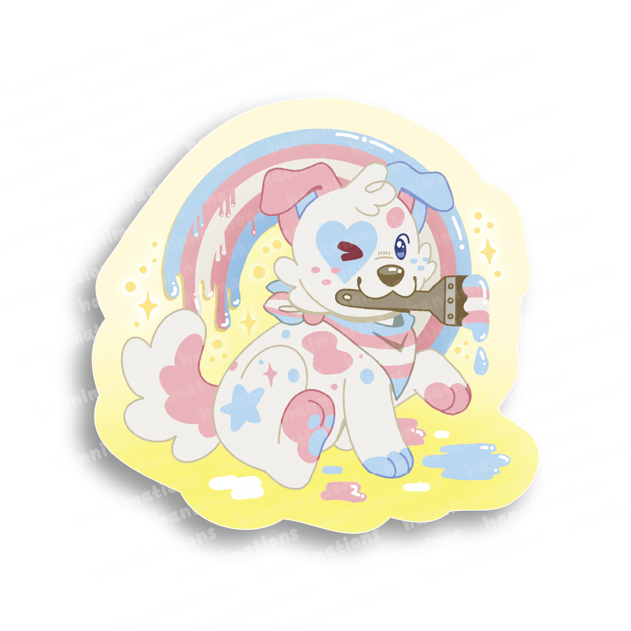 doodles paint your pride 3" vinyl sticker