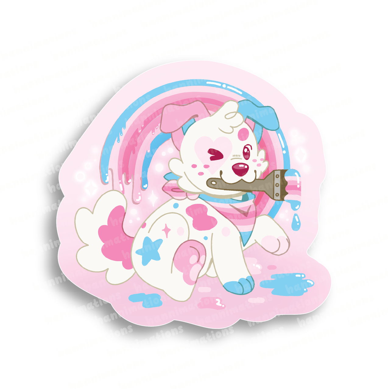 doodles paint your pride 3" vinyl sticker