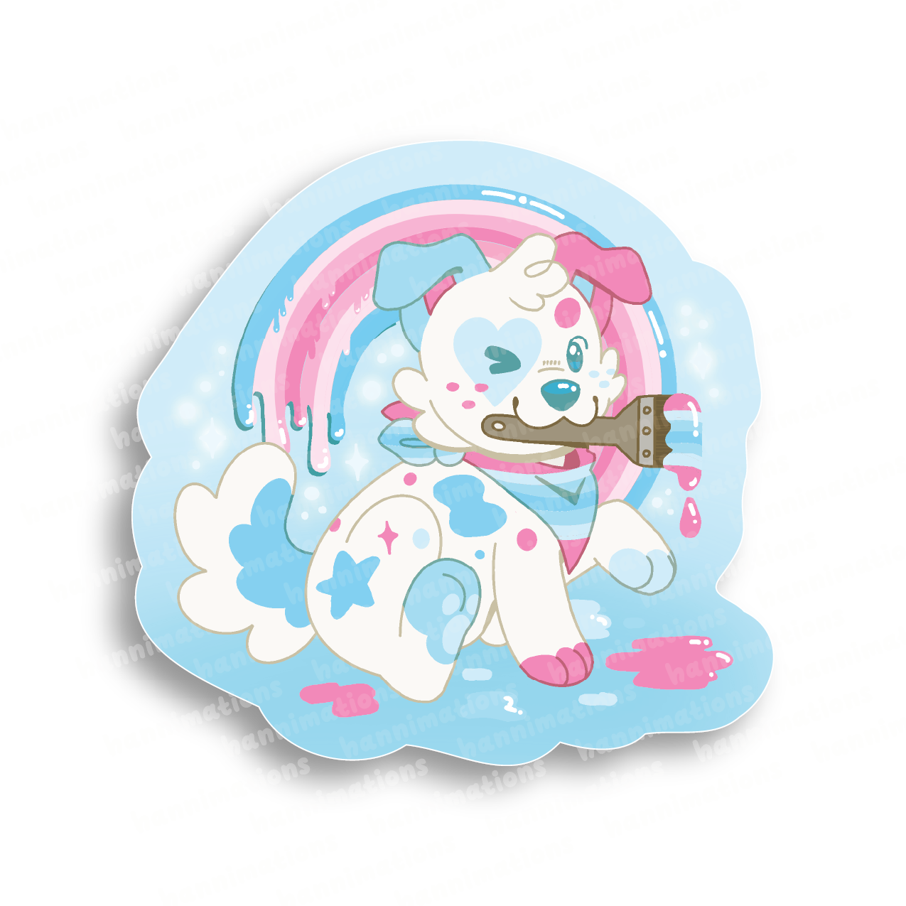 doodles paint your pride 3" vinyl sticker
