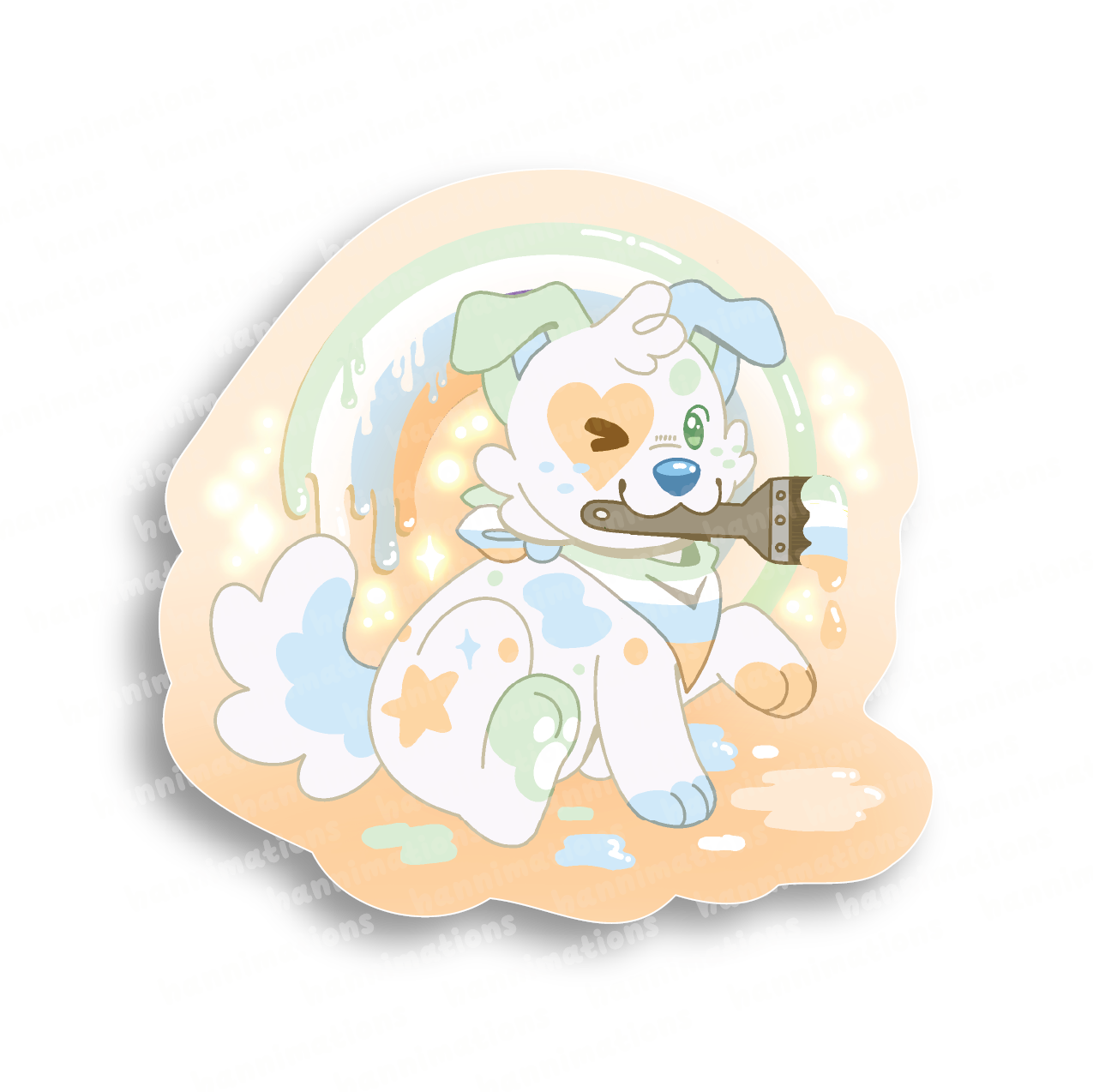 doodles paint your pride 3" vinyl sticker