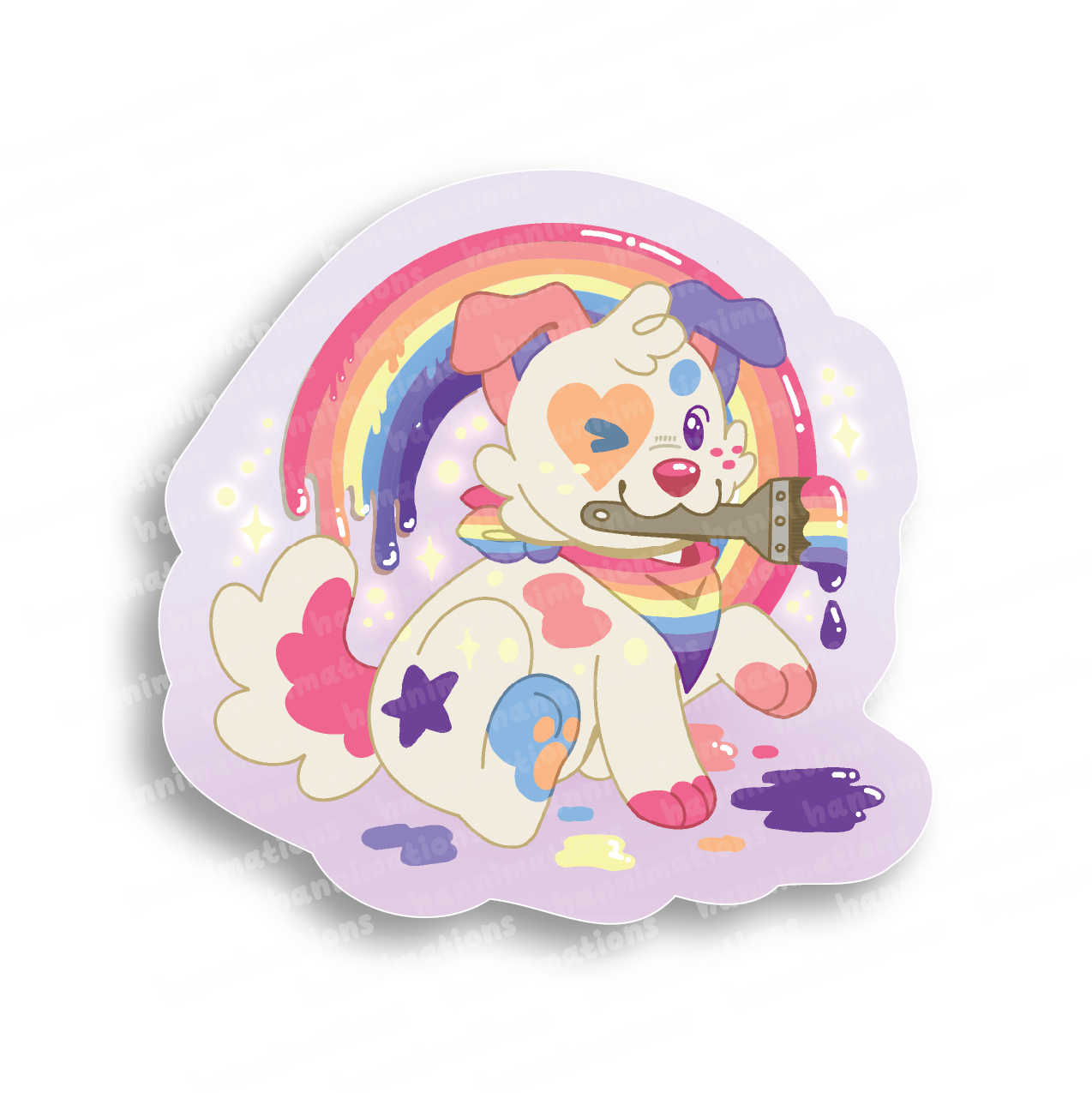 doodles paint your pride 3" vinyl sticker