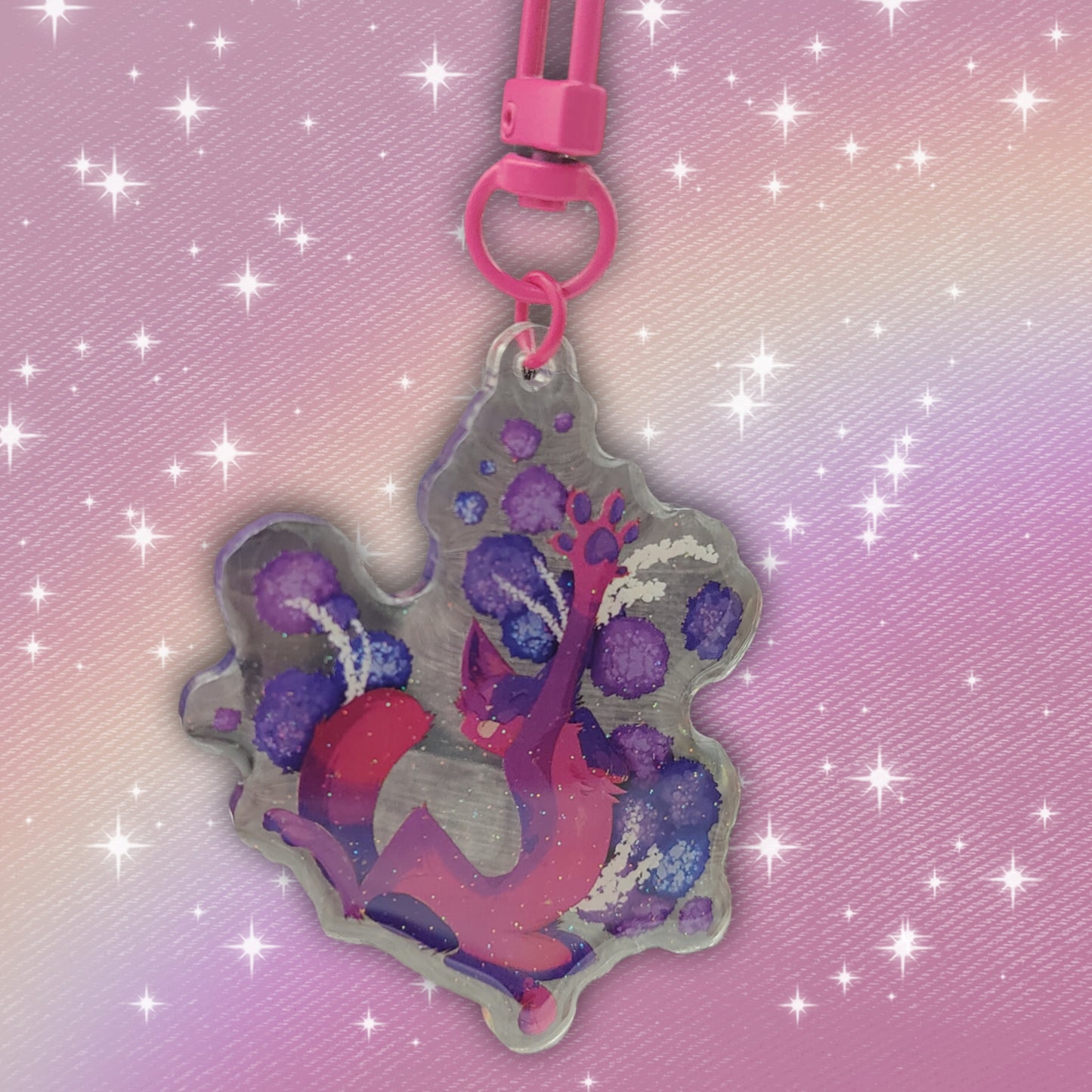 colorful kitties guest artist acrylic charms