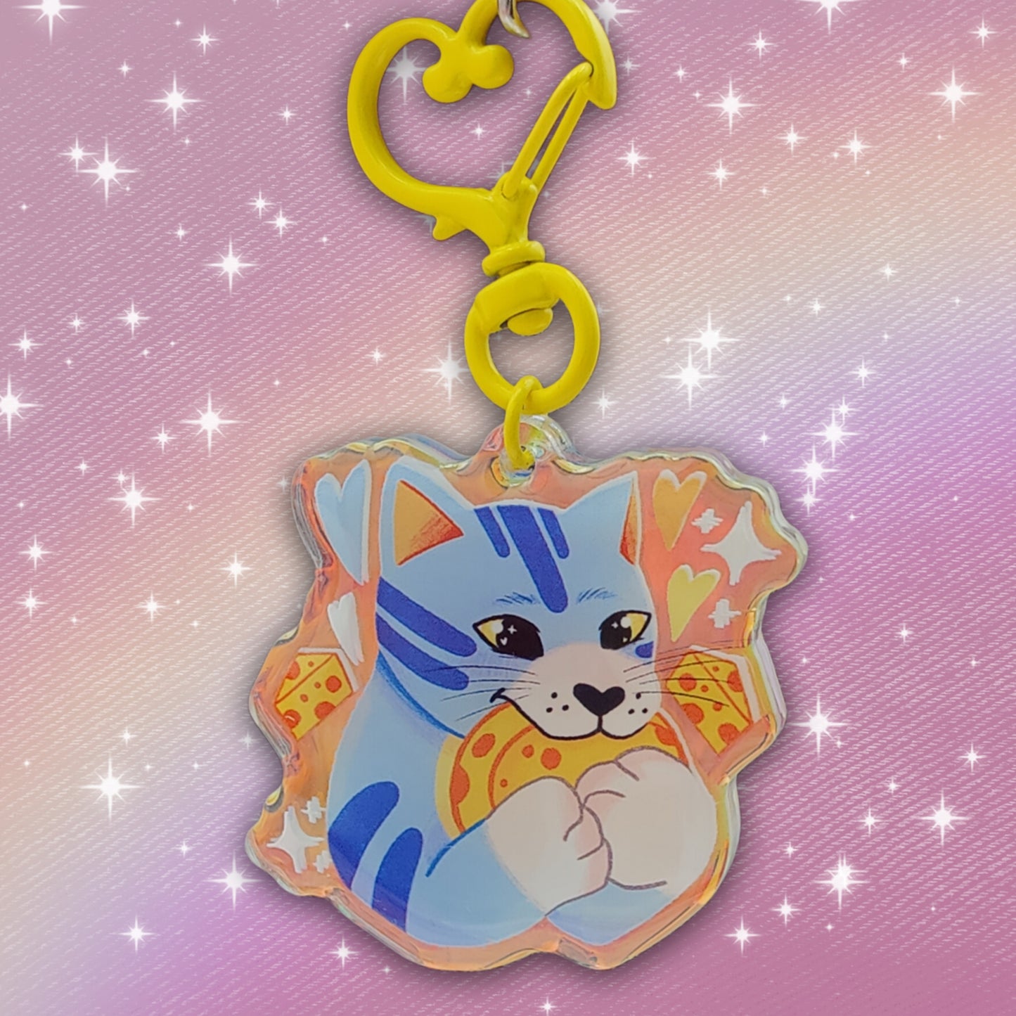 colorful kitties guest artist acrylic charms