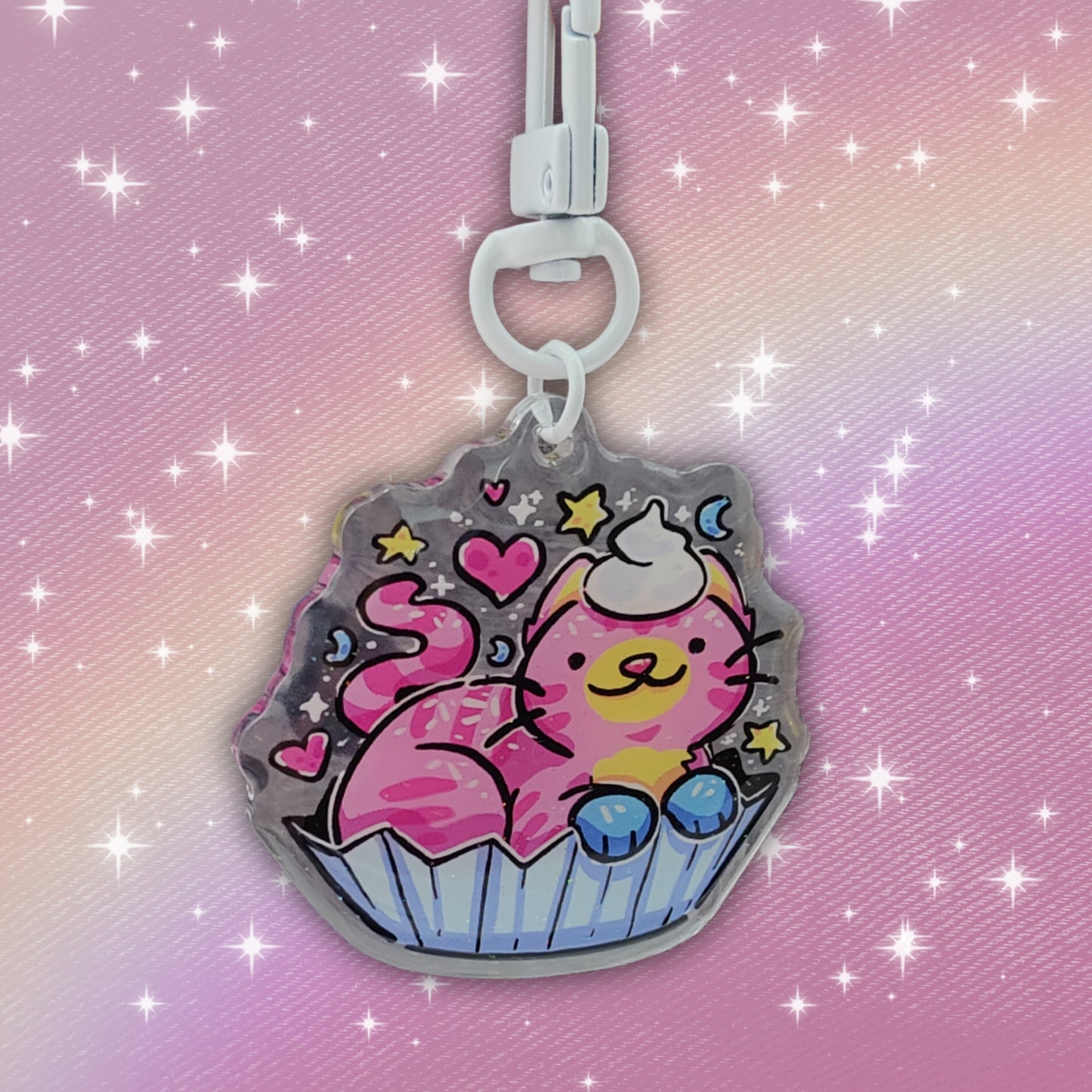 colorful kitties guest artist acrylic charms