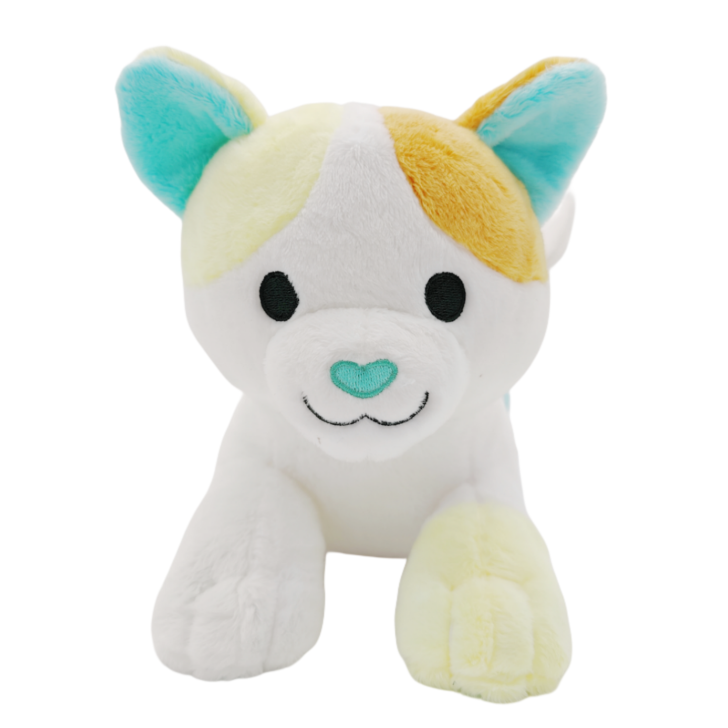 sandy the OCD kitty laying cuddle plush