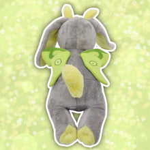 Load image into Gallery viewer, ash the anxiety bunny laying cuddle plushie!
