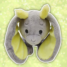 Load image into Gallery viewer, ash the anxiety bunny laying cuddle plushie!
