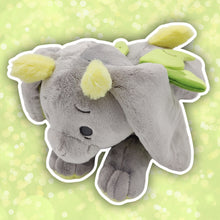 Load image into Gallery viewer, ash the anxiety bunny laying cuddle plushie!
