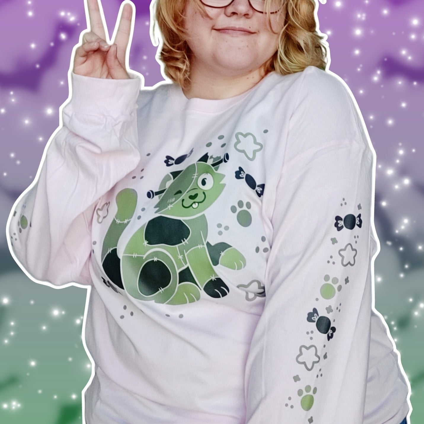 frankenkitty long sleeve tee