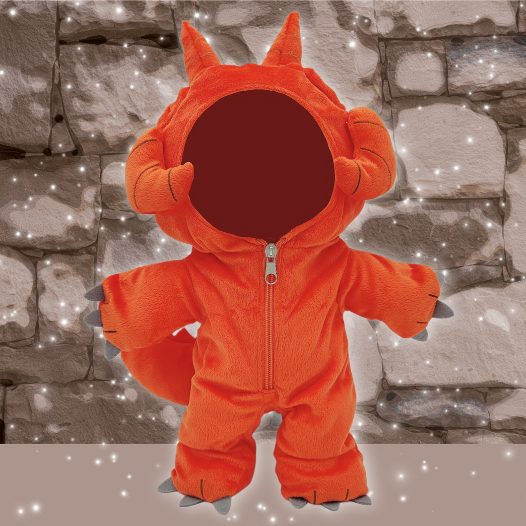 red dragon kigu outfit for teddy plush!