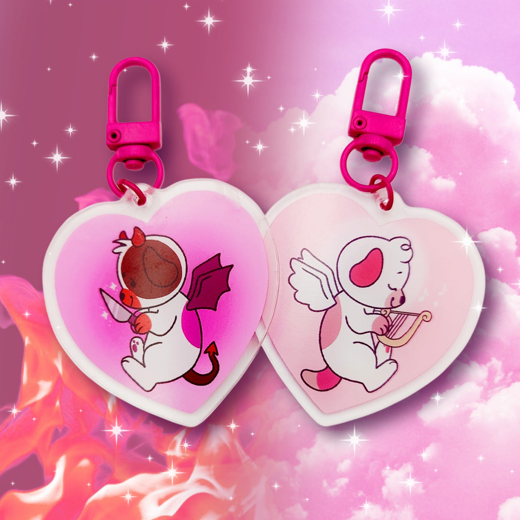 i can be your angle... or yuor devil - double sided acrylic charm