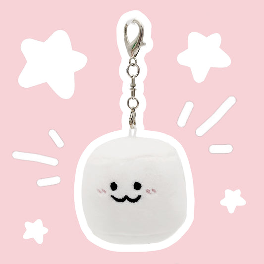 marshmallow keychain plush