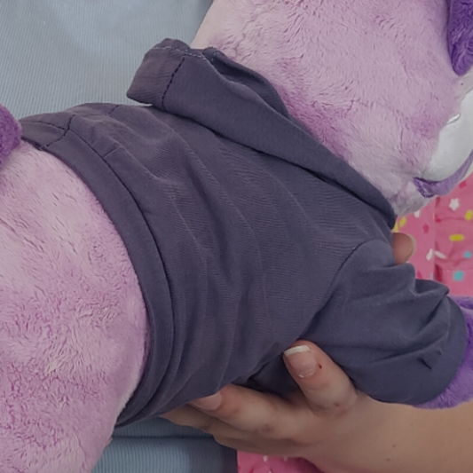 laying cuddle plushie hoodie accessory