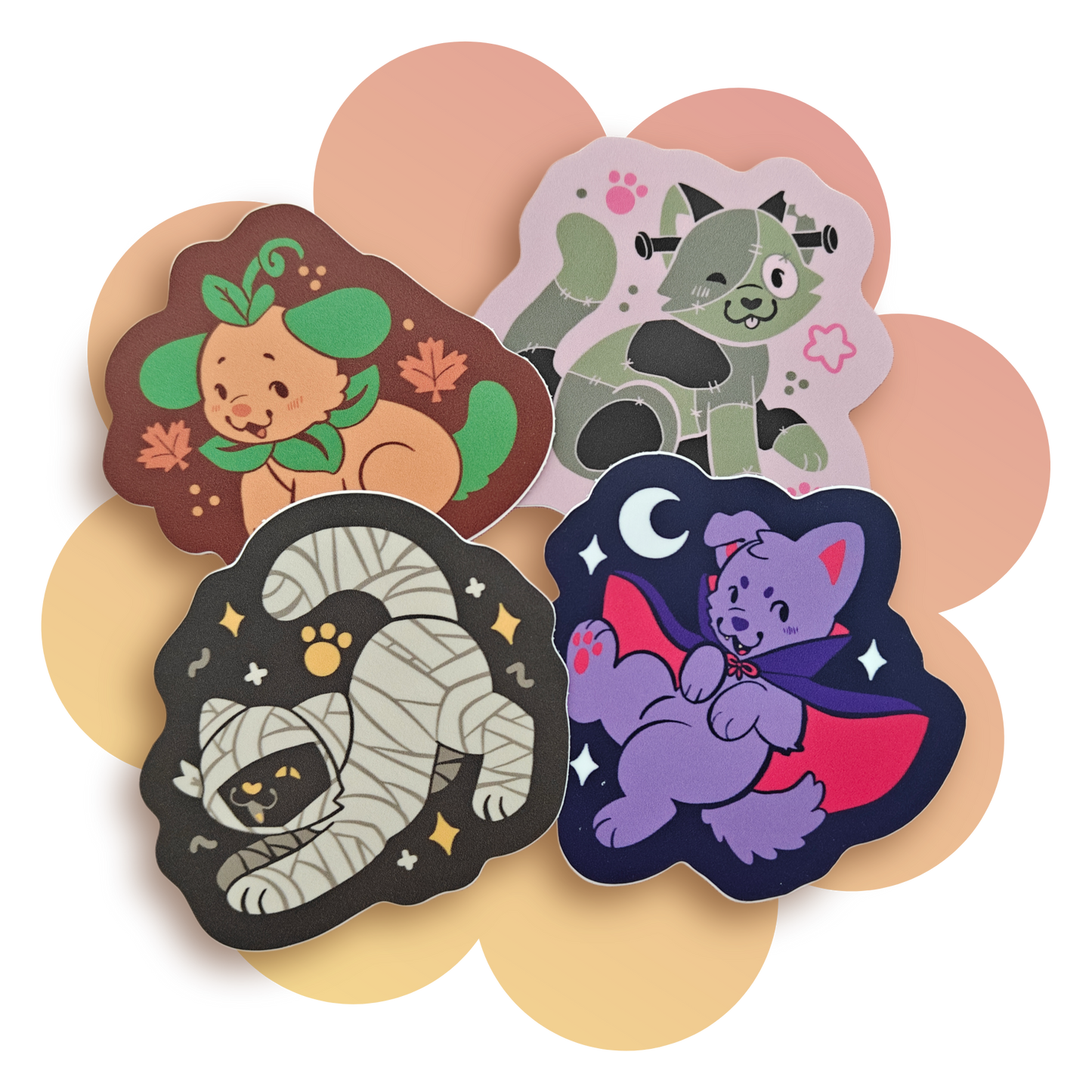 silly spookies small vinyl stickers