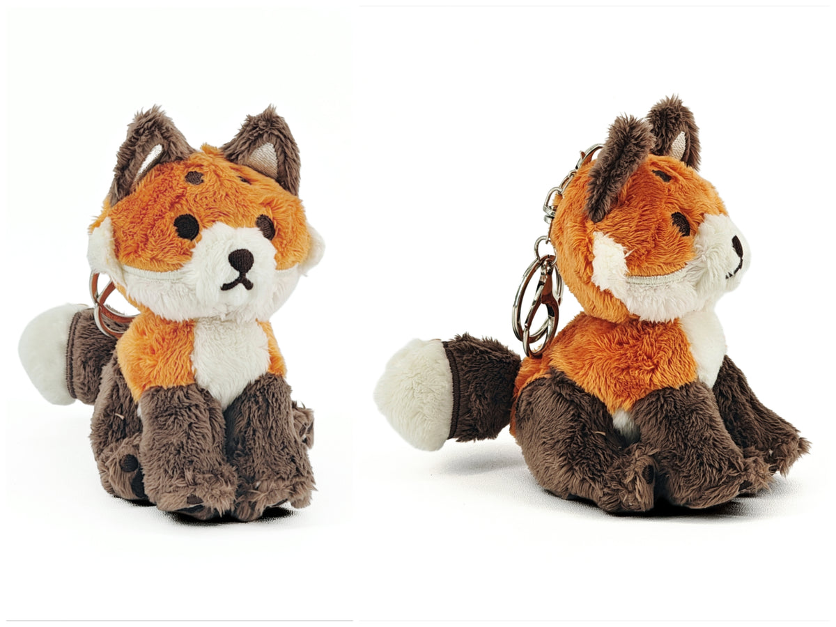 forest fox rainbeanie keychain plush