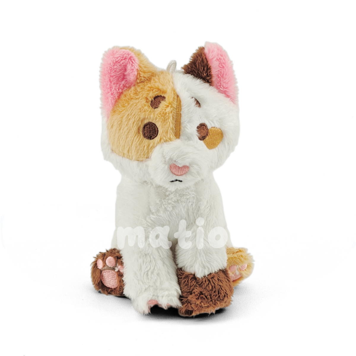 carmel kitty rainbeanie keychain plush