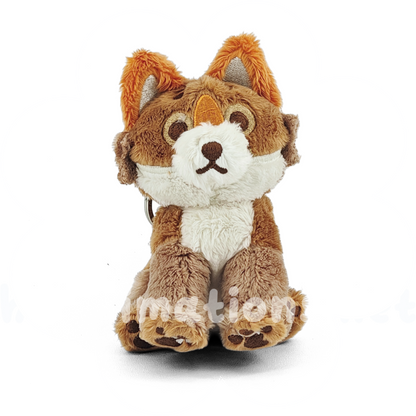 cedar coyote rainbeanie keychain plush