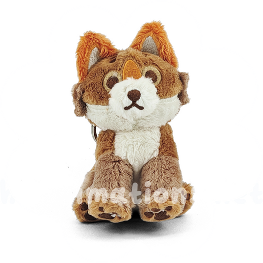 cedar coyote rainbeanie keychain plush