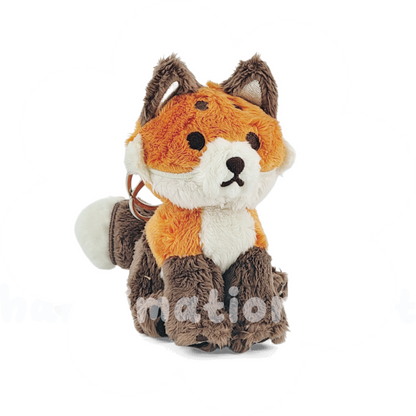 forest fox rainbeanie keychain plush