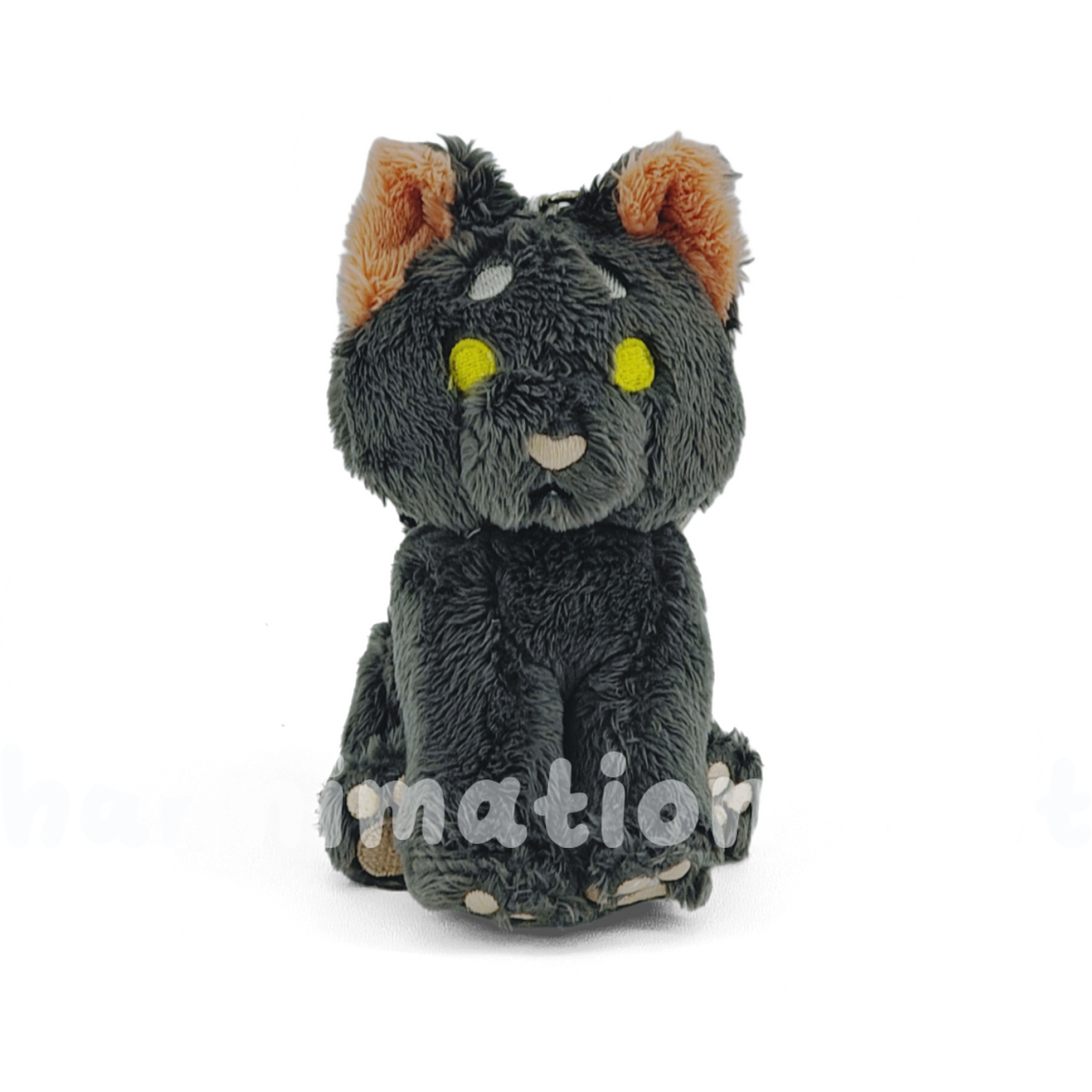 soot kitty rainbeanie keychain plush