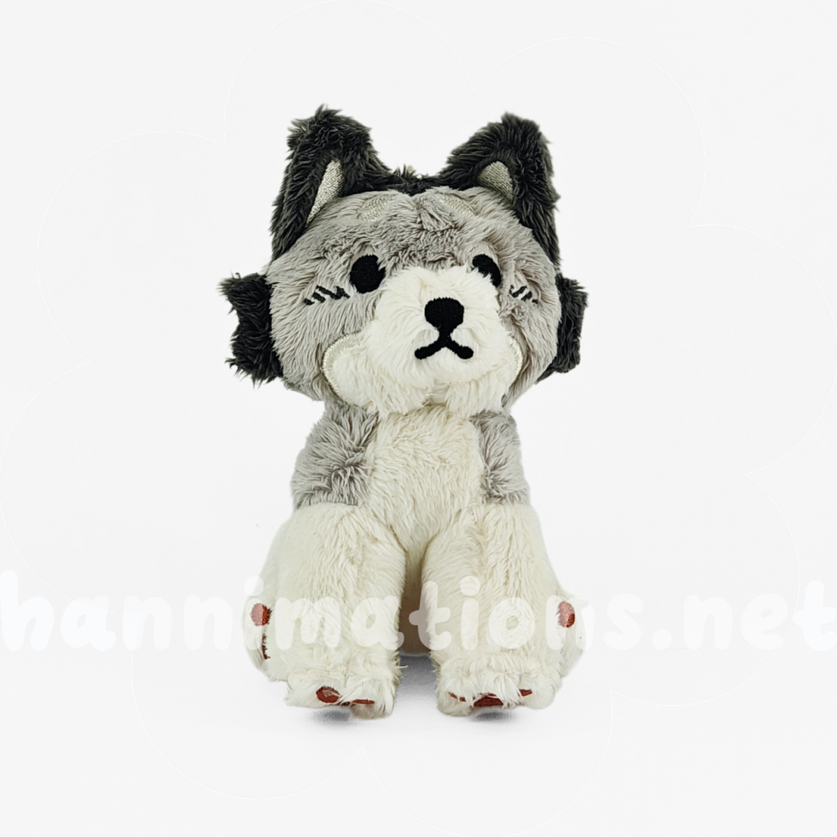 winter wolf rainbeanie keychain plush