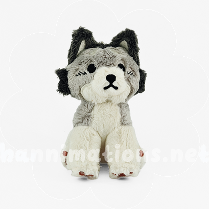 winter wolf rainbeanie keychain plush