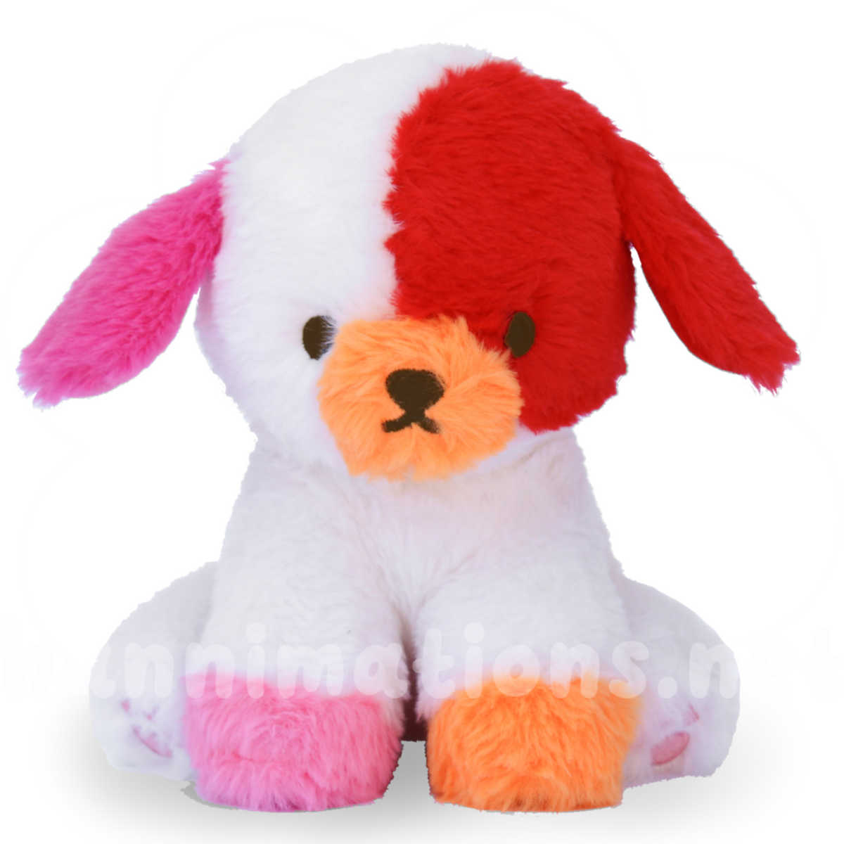 scarlet the colorful puppy plushie
