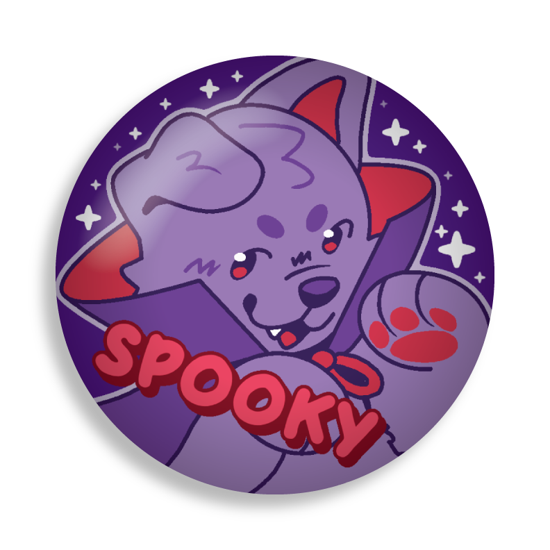 vampupper spooky and 'I bite' button pins