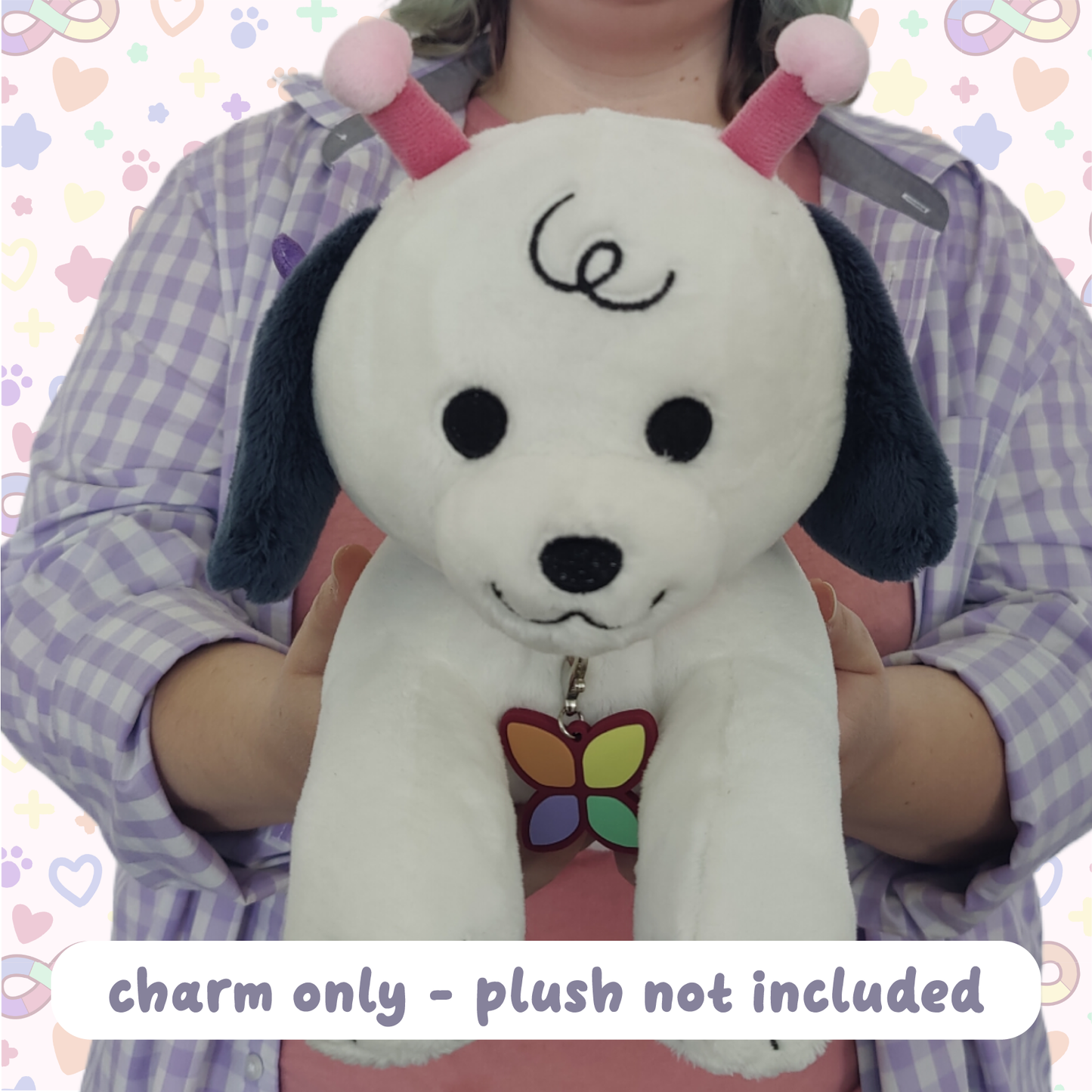 collar charm for laying cuddle plush