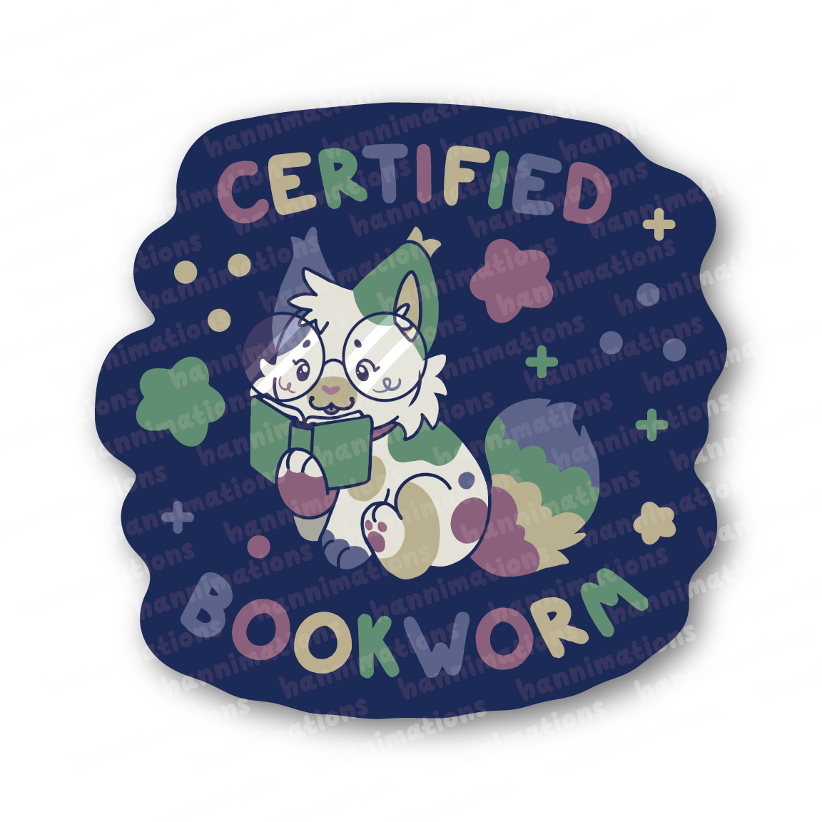 certified bookworm/reader vinyl stickers