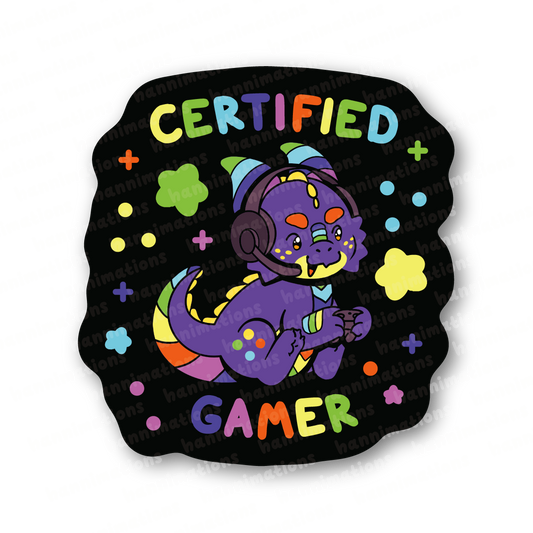 certified gamer vinyl sticker