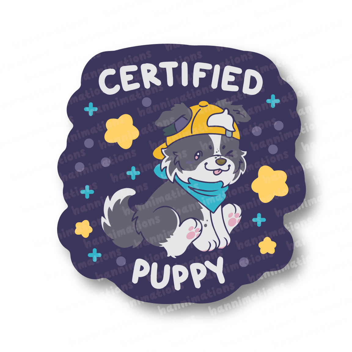 certified puppy + certified kitty matte vinyl stickers