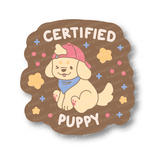 certified puppy + certified kitty matte vinyl stickers