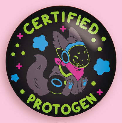 certified critter 3" pin badges!