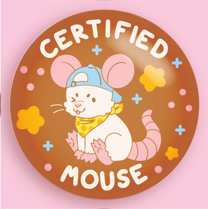 certified critter 3" pin badges!