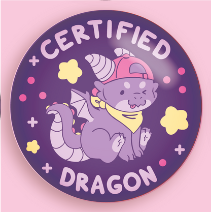 certified critter 3" pin badges!