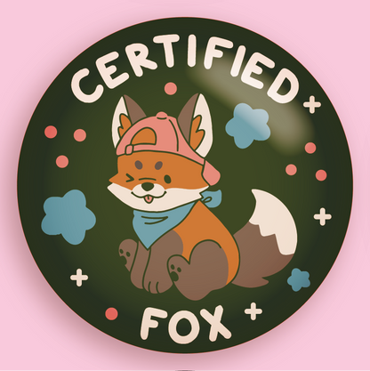 certified critter 3" pin badges!