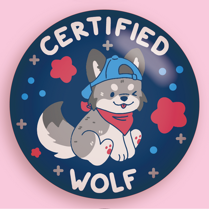 certified critter 3" pin badges!