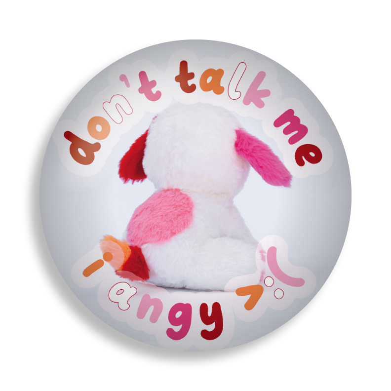don't talk me, i angy button pin