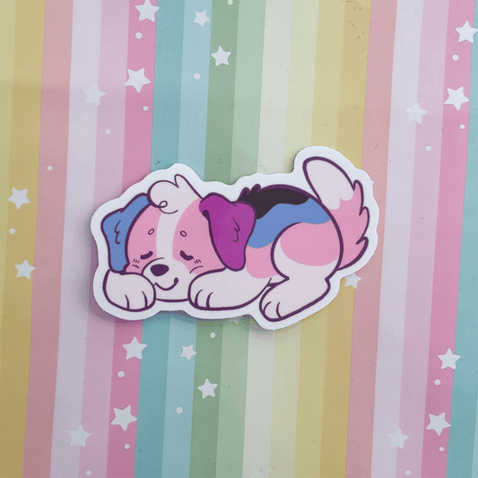 colorful puppy 3" vinyl stickers