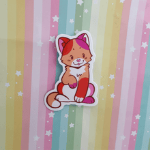 Load image into Gallery viewer, colorful kitty 3&quot; vinyl stickers
