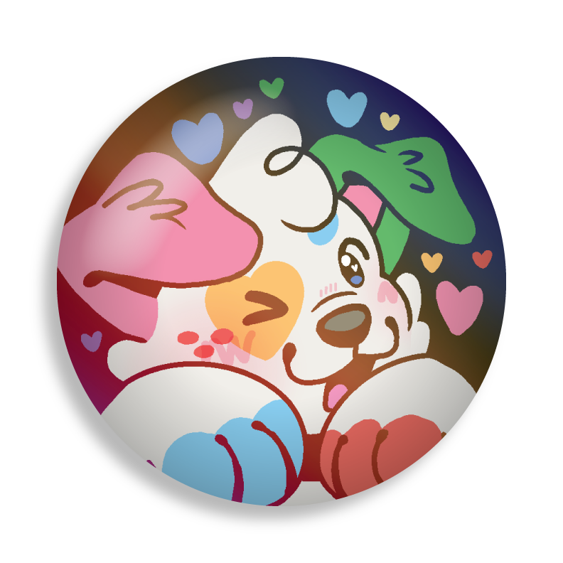 colorful doodles button pins
