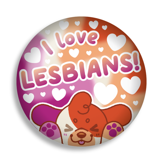 lesbian ally 2.25" button pins