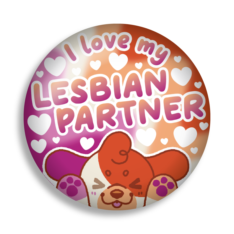 lesbian ally 2.25" button pins