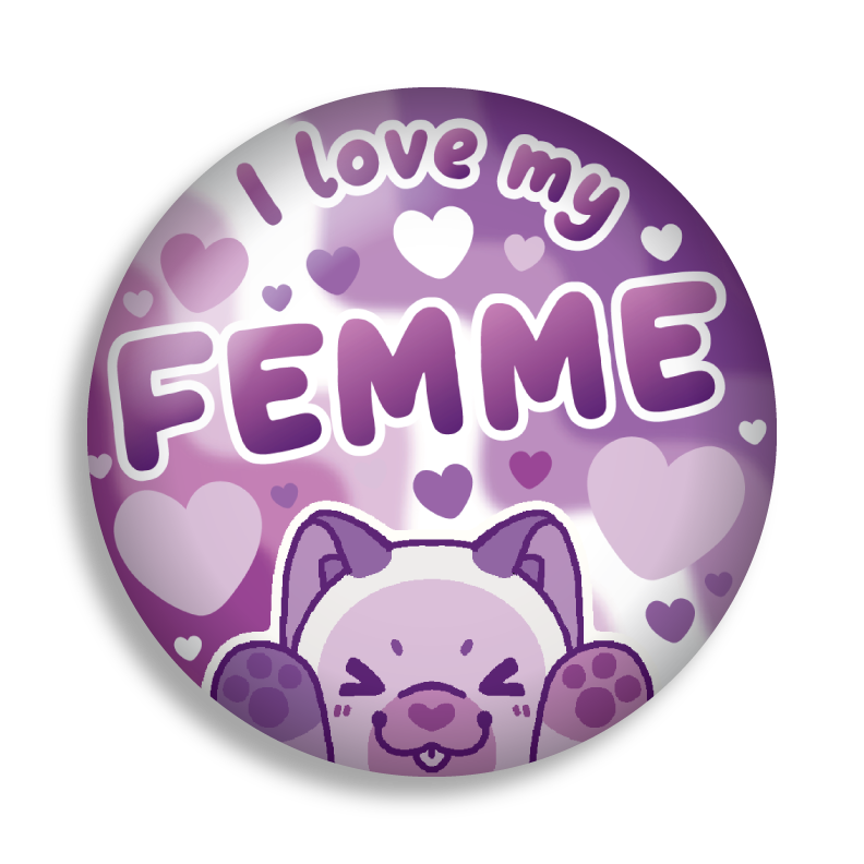 lesbian ally 2.25" button pins